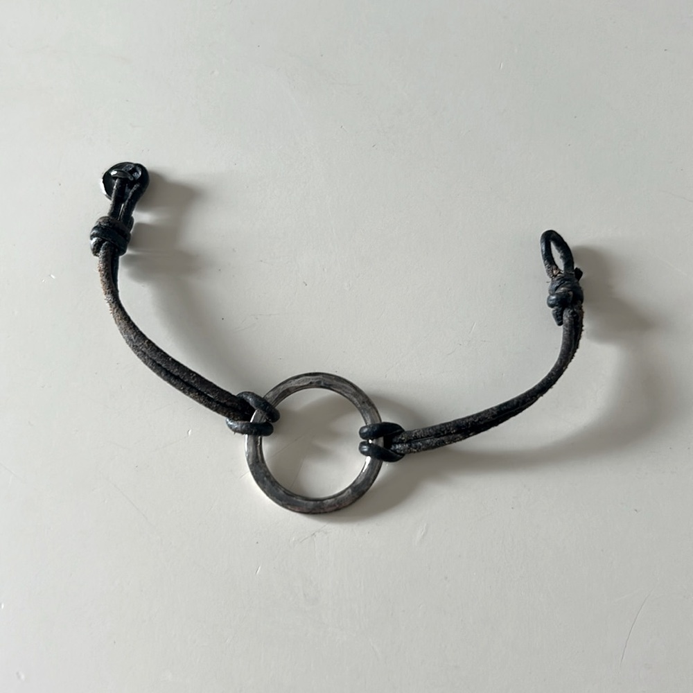 Retired - James Avery Leather Cord Charm Bracelet